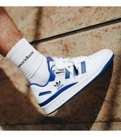 Adidas 84 Low White Blue Men Shoes (FT704)