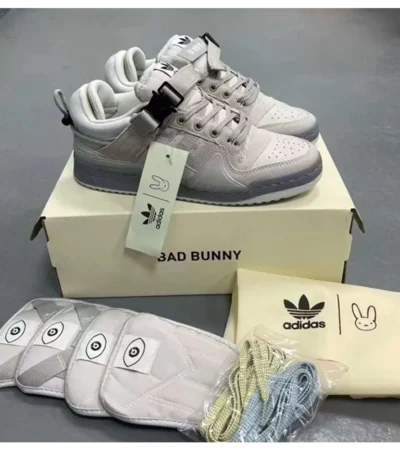 Adidas Bad Bunny Forum Grey Men Shoes (FT742) - Image 2