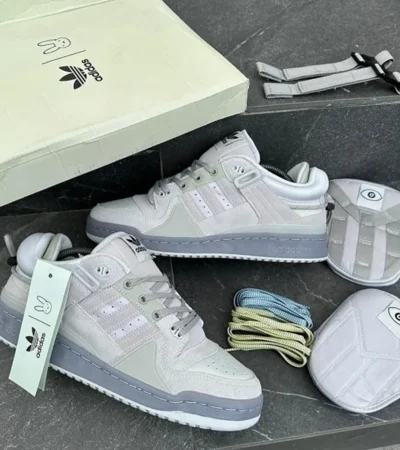 Adidas Bad Bunny Forum Grey Men Shoes (FT742)