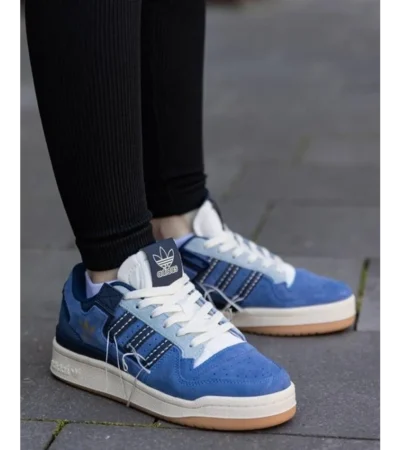 Adidas Forum 84 Low Blue-Denim Gum Men Shoes (FT668)