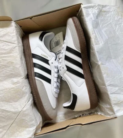 Adidas Samba White Black Shoes For Men (BOT504) - Image 2