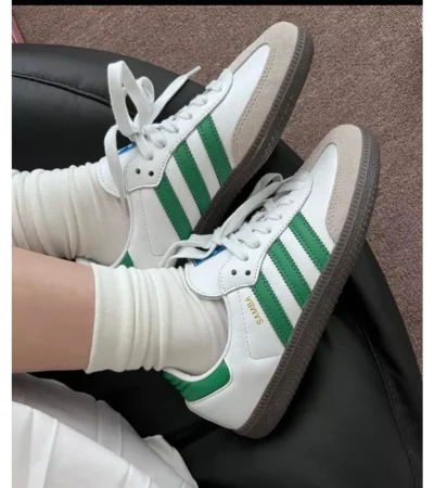 Adidas Samba White Green Shoes For Men (BOT505)