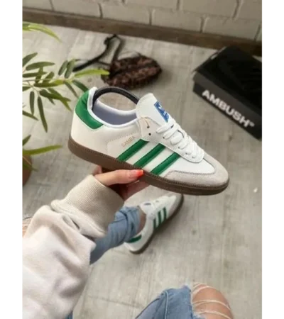 Adidas Samba White Green Shoes For Men (SF21) - Image 2