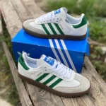 Adidas Samba White Green Shoes For Men (SF21) - Image 3