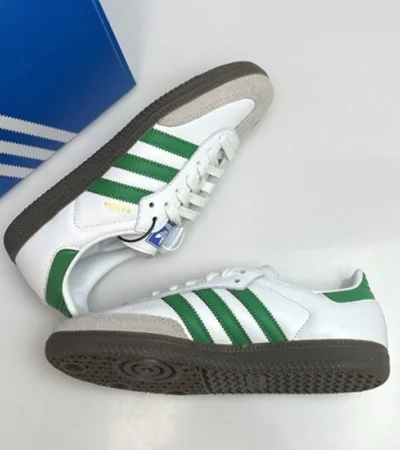 Adidas Samba White Green Shoes For Men (SF21)