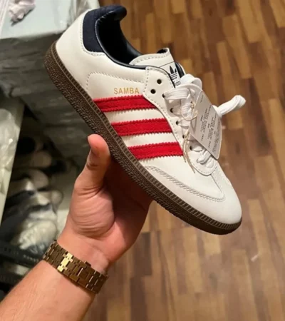 Adidas Samba White Red Men Shoes (FT511) - Image 2