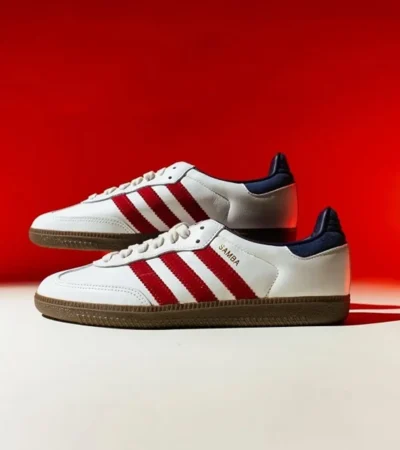 Adidas Samba White Red Men Shoes (FT511)