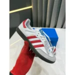 Adidas Samba White Red Shoes For Men (LAB336) - Image 4