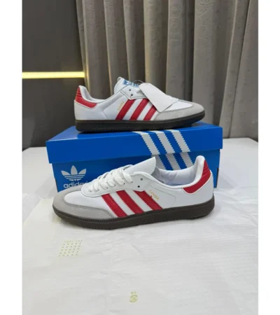 Adidas Samba White Red Shoes For Men (LAB336)