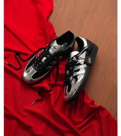 Adidas Samba X Atmos Tuxede Silver Black Shoes For Men (LAB143) - Image 2