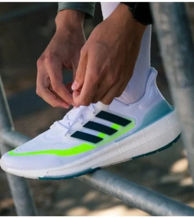 Adidas Ultraboost Blanca Azul Verde Men Shoes (FT571) - Image 2