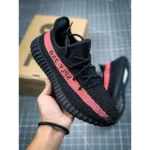 Adidas Yeezy 350 Black Red Shoes For Men (BOT518) - Image 4