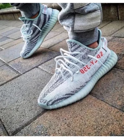 Adidas Yeezy 350 V2 Blue Tint Shoes For Men (SZ34) - Image 2