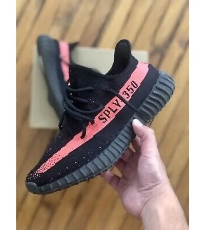 Adidas Yeezy 350 V2 Core Black Red Men Shoes (FT557) - Image 2