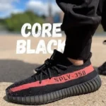 Adidas Yeezy 350 V2 Core Black Red Men Shoes (FT557) - Image 3