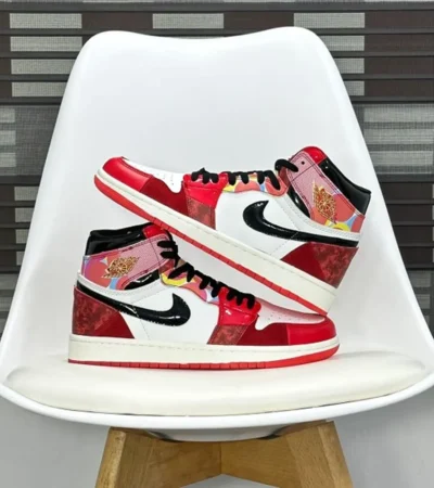 Air Jordan 1 Across the Spider Verse Heavy Glow Quality Men Shoes (FT654) - Image 2