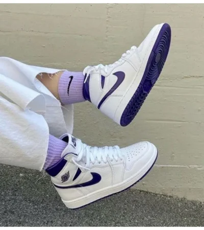 Air Jordan 1 High Purple Shoes For Men (BSF94) - Image 2