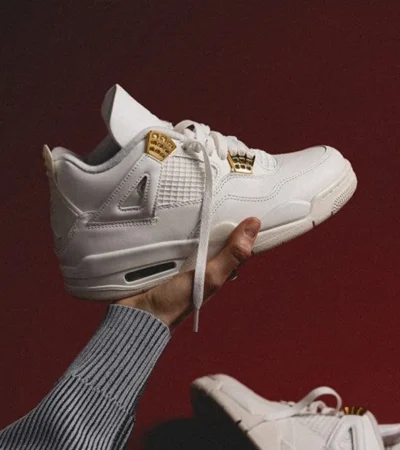 Air Jordan 4 Metallic Gold Shoes For Men (BSF955) - Image 2