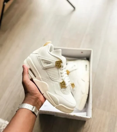 Air Jordan 4 Metallic Gold Shoes For Men (BSF955)