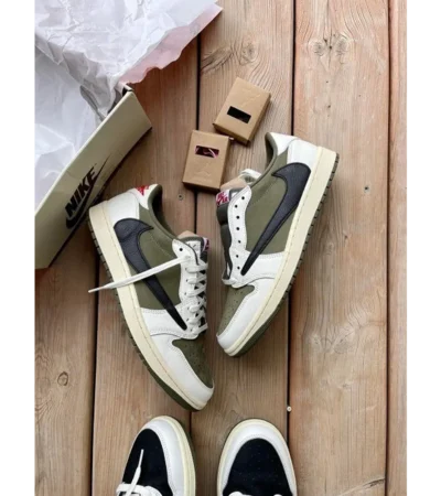 Air Jordan Retro 1 Low Medium Olive Shoes For Men (SF35)