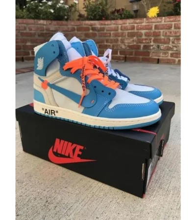 Air Jordan Retro 1 Off White University Blue Shoes For Men (SF78)