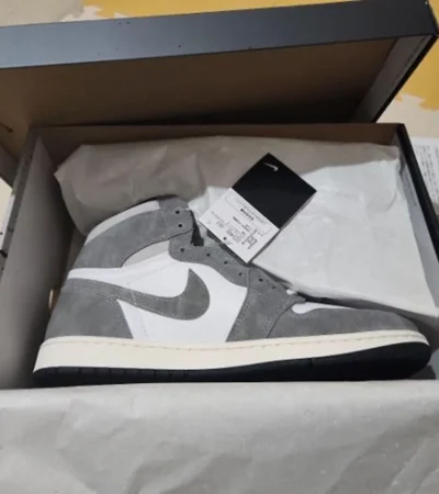 Air Jordan Retro 1 Washed Black Shoes For Men (HS72) - Image 2