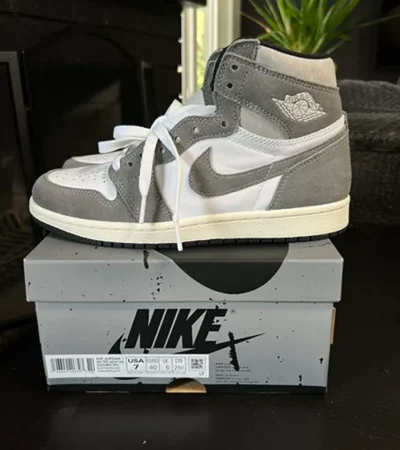 Air Jordan Retro 1 Washed Black Shoes For Men (HS72)