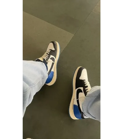 Air Jordan Retro 1 x Travis Scott Fragment Semi UA Without Outer Cover Shoes For Men (SF12) - Image 2