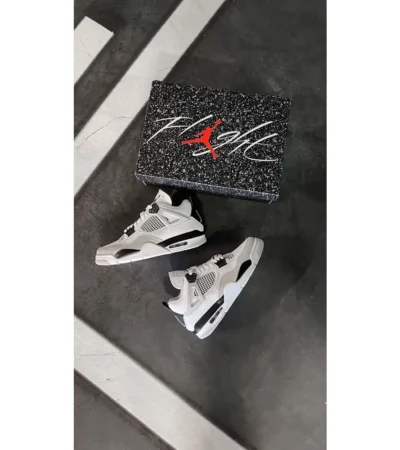 Air Jordan Retro 4 Military Black For Mens Semi UA Men Shoes (FT535) - Image 2