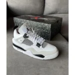Air Jordan Retro 4 Military Black For Mens Semi UA Men Shoes (FT535) - Image 3