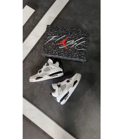 Air Jordan Retro 4 Military Black Shoes For Men (SZ26) - Image 2