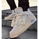 Air Jordan Retro 4 Off White Sail Shoes For Men (BOT110) - Image 2