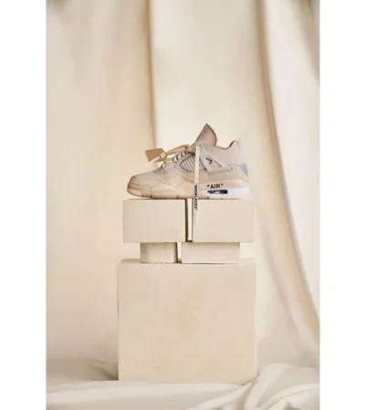 Air Jordan Retro 4 Off White Sail Shoes For Men (BSF91) - Image 2