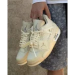 Air Jordan Retro 4 Off-White Sail Shoes For Men (SF26) - Image 2