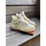 Air Jordan Retro 4 Off-White Sail Shoes For Men (SF26) - Image 3