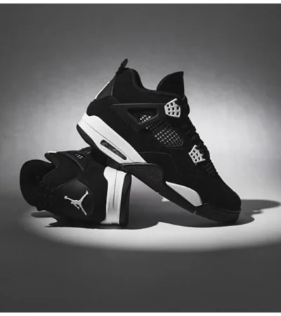 Air Jordan Retro 4 Panda Black White Shoes For Men (HS121) - Image 2