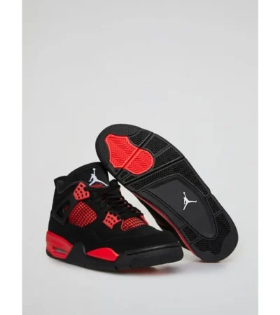 Air Jordan Retro 4 Red Thunder Shoes For Men (BSF90) - Image 2
