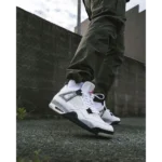 Air Jordan Retro 4 White Cement Shoes For Men (BOT528) - Image 5
