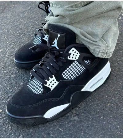 Air Jordan Retro 4 White Thunder Shoes For Men (LAB130) - Image 2
