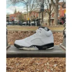 Air Jordan Retro 5 Reverse Silver Shoes For Men (SZ56) - Image 2