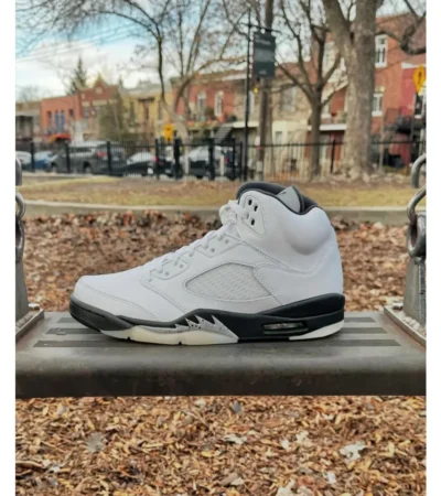 Air Jordan Retro 5 Reverse Silver Shoes For Men (SZ56) - Image 2