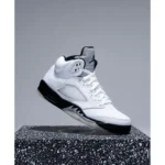 Air Jordan Retro 5 Reverse Silver Shoes For Men (SZ56) - Image 4