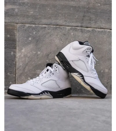 Air Jordan Retro 5 Reverse Silver Shoes For Men (SZ56)