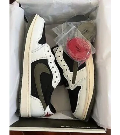 Air Jordan Travis Scott Olive Green Shoes For Men (HS27) - Image 2