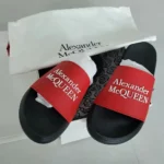 Alexander Mcqueen Slide Pool Black Red For Men (LAB832) - Image 2