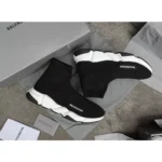 Balenciaga Speed Trainer Black White Shoes For Men (SZ95) - Image 2
