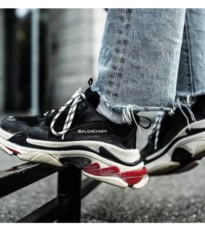 Balenciaga Tripe S Black White Red Shoes For Men (LAB140) - Image 2