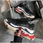 Balenciaga Triple S Black White Red Men Shoes (FT488) - Image 2