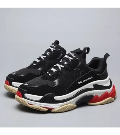 Balenciaga Triple S Black White Red Men Shoes (FT488)