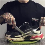 Balenciaga Triple S Black White Red Shoes For Men (SZ09) - Image 3